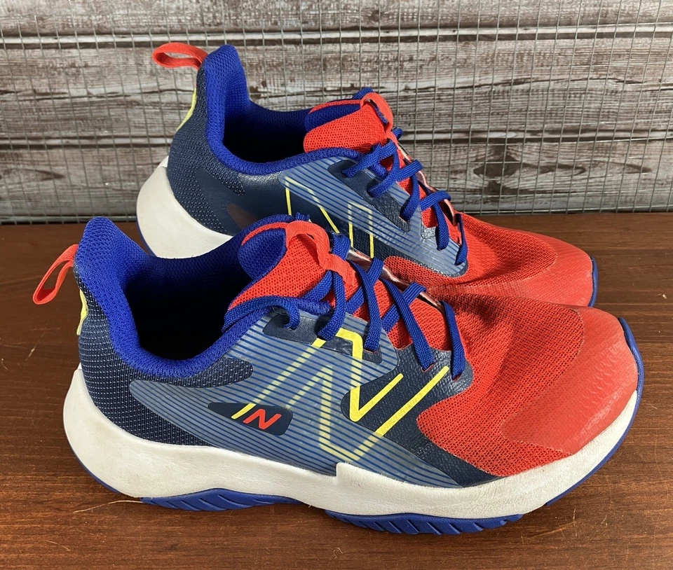 New Balance Rave Run V2 5.5Y Niños Grandes Tenis Zapatos Neo Llama Azul Naranja Foto 2 de 4