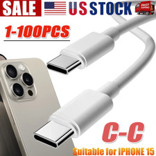 IPhone 16 15 Pro Max USB-C to USB-C Cable Fast Charger lot Type C Charging Cord