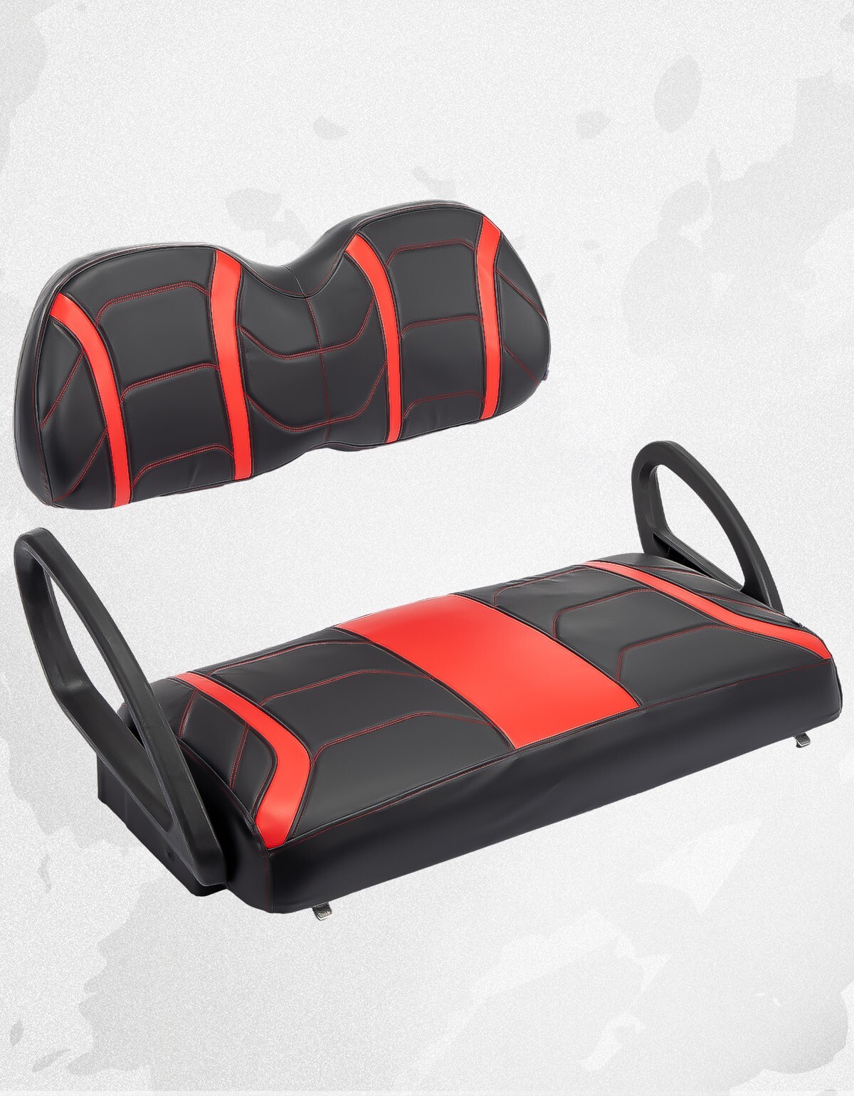 KEMIMOTO Red Black Golf Cart Seat Covers For Club Car Precedent/ Tempo