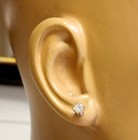 GIA certified 14k white gold .68ct round diamond 4 prong solitaire stud earrings — photo 8