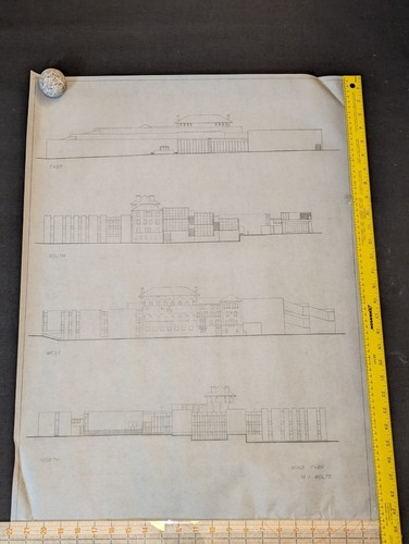 7 Pg. 1970s Princeton Architecture Graduate Project, University Museum - Picture 13 of 24