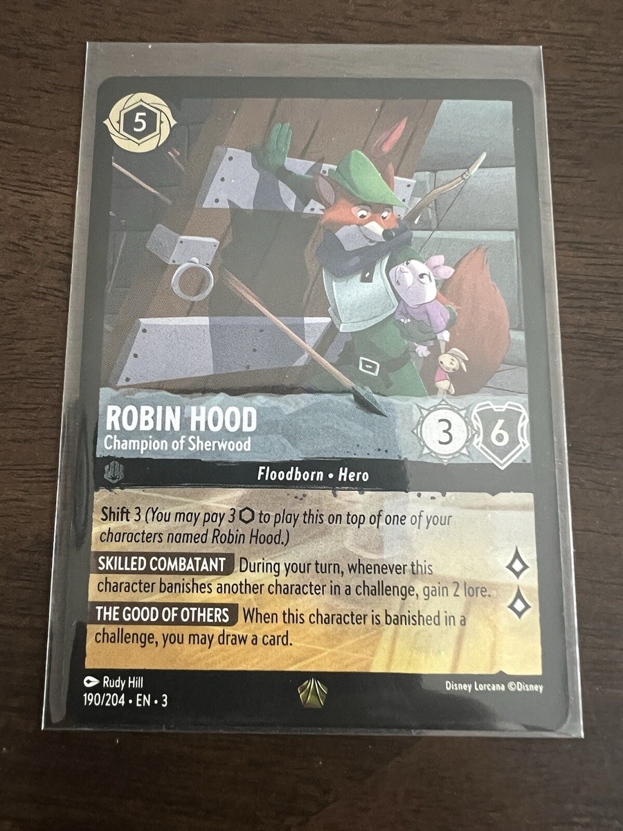 robin hood lorcana cards - Shimmering Skies - - Sharpshooter (Enchanted) 190/204 Description Disney Lorcana Proxy Chapter 1