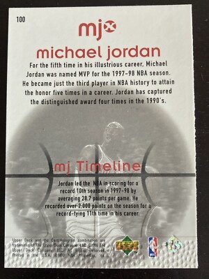 1998 Upper Deck MJx #100 Michael Jordan | eBay