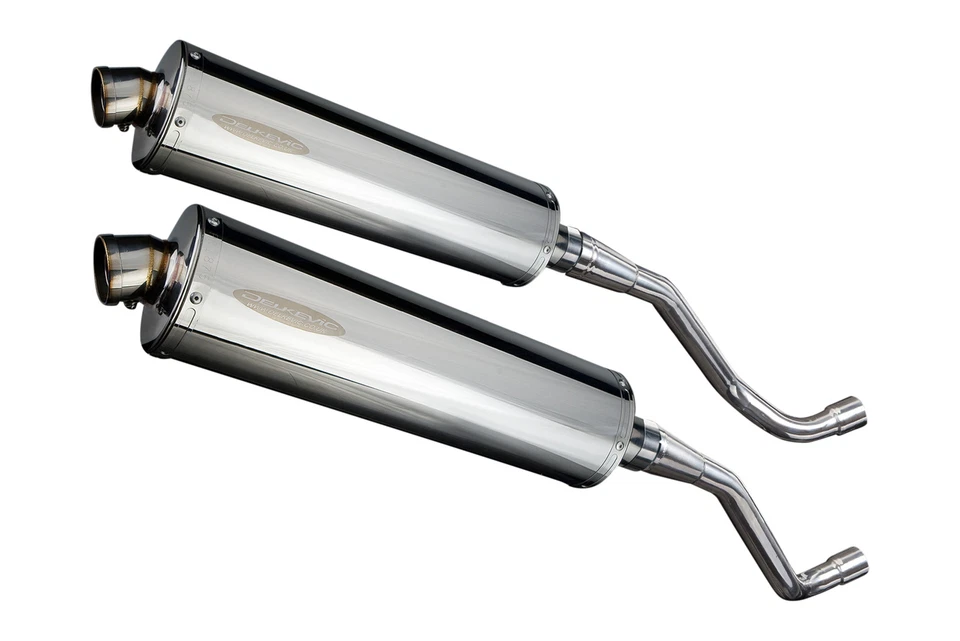 Yamaha XT660X XT660R 2004-2016 Slip On 18" Oval Stainless Exhaust Muffler Kit - Image 2 of 4