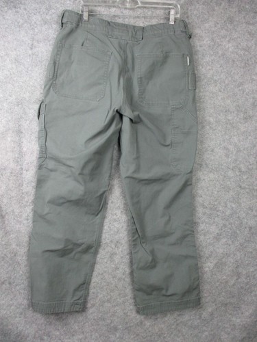 DULUTH TRADING Pants Mens 36x29 Gray Flex Fire Hose Cargo Relaxed Fit Canvas - Picture 4 of 18