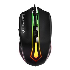 ZEBRONICS Sniper Wired Gaming Mouse with 6 Buttons Multicolor LED LIGHTS