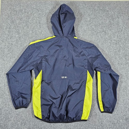 Vintage 90s Starter Full Zip Windbreaker Mesh Lined Hood Jacket Blue/Green Men S - Imagen 2 de 7