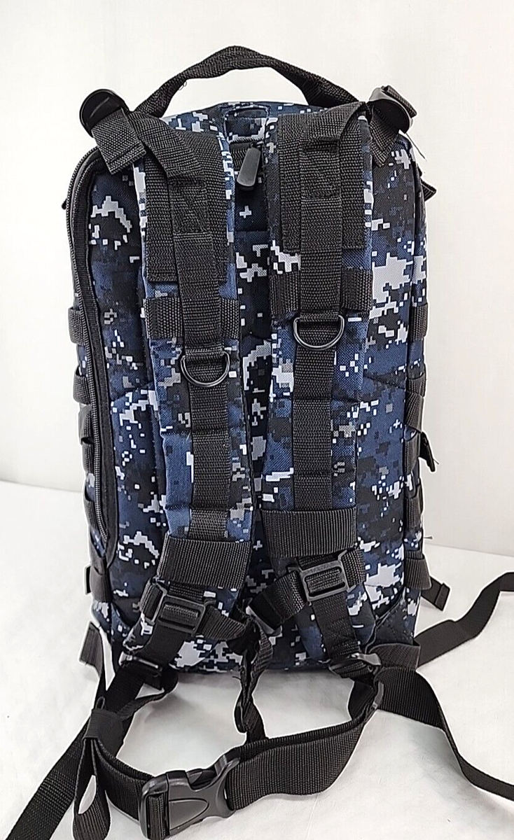 NexPak Tactical Sling Shoulder Hiking Backpack 18" Blue Digital Camo