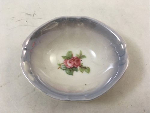 PK Unity kleine Porzellan Schale rosa Blumen Design Germany 2,5" Tasse