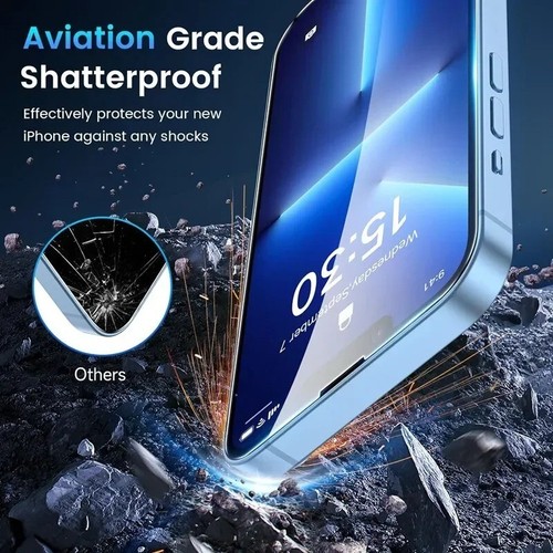 Tempered Glass Screen Protector For iPhone 16 15 14 13 12 11 X 8 7 PRO MAX PLUS - Picture 4 of 6