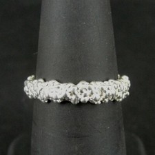 Ring Silver Texture heavily Textured Sterling 925 Size 6 Band Ring