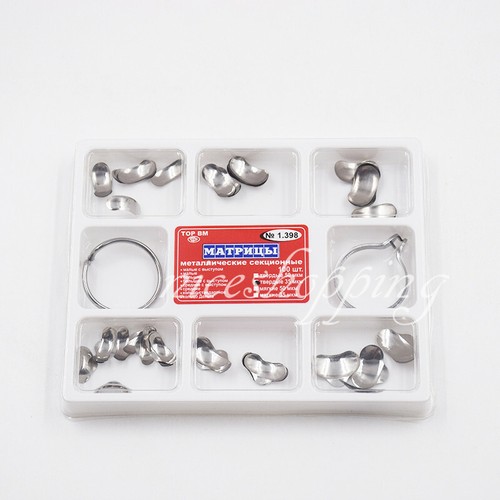100 Pcs Matrice Dentaire Sectionnelle Contourée Métal Matrices lmws 35um Dur N°1.398 - Photo 2/9