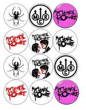 12 MCR My Chemical Romance edible paper, cupcake cookie toppers CHOOSE YOUR SIZE