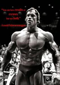 Arnold Schwarzenegger Quote Wall Poster Arnie Gym Bodybuilding A3 A1 A0 Ebay