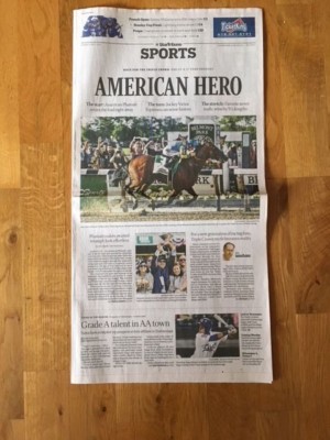 Minneapolis StarTribune American Pharoah Wins Wins Belmont & Triple Crown 2015