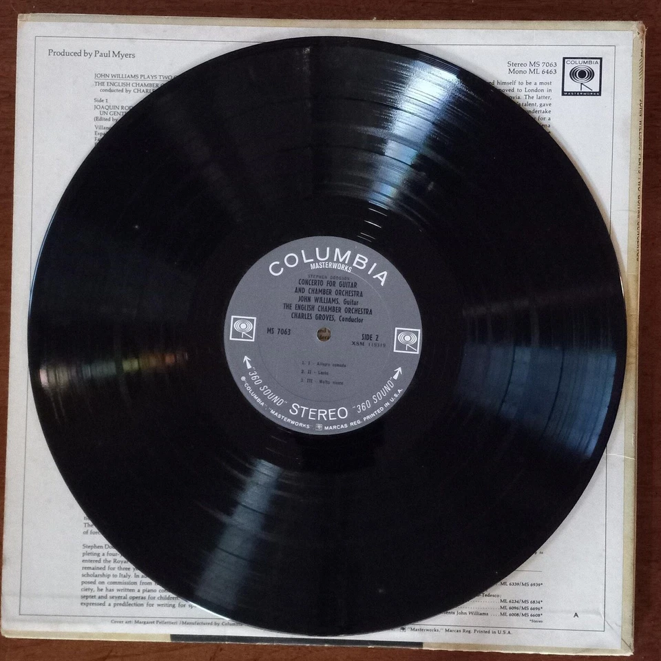 JOHN WILLIAMS PLAYS TWO GUITAR CONCERTOS COLUMBIA RECORDS VINYL LP 98-62 Foto 3 de 4
