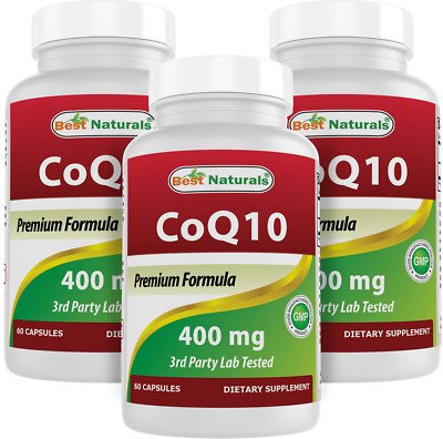 3 Pack Best Naturals CoQ10 400 mg 60 Capsules