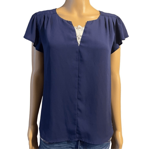 Twine & String blouse sz M flutter sleeve
