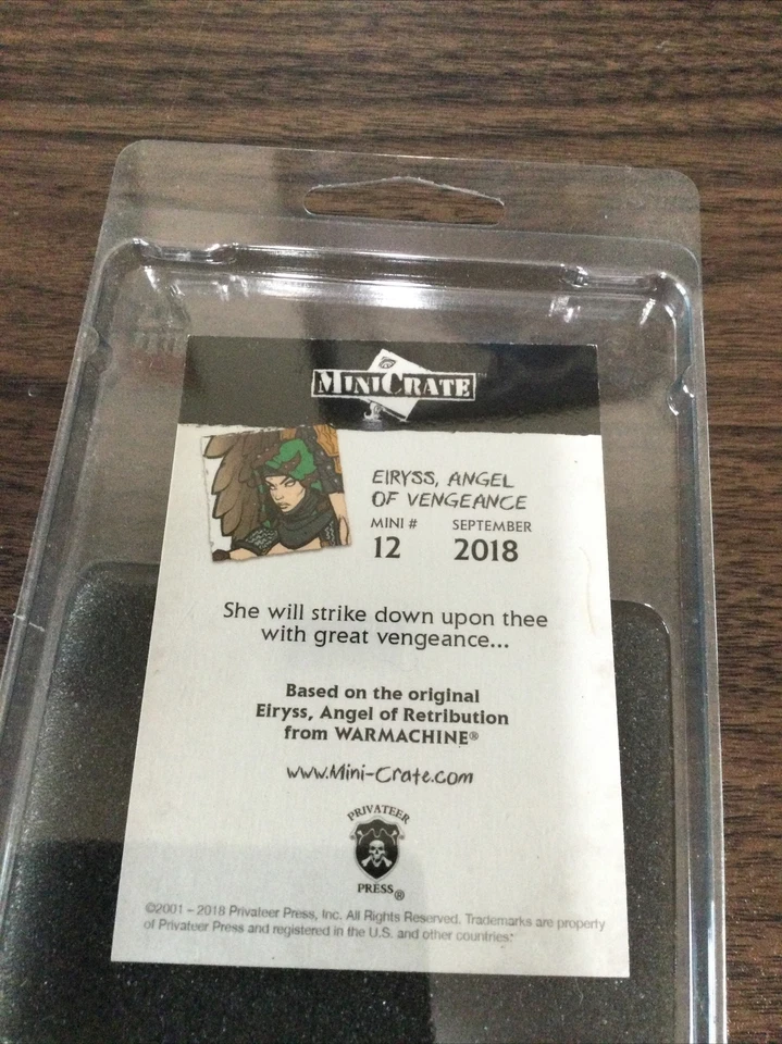 Eiryss Angel of Vengeance Solo MiniCrate Mercenaries Warmachine OOP PIP 94014 - Image 3 of 4