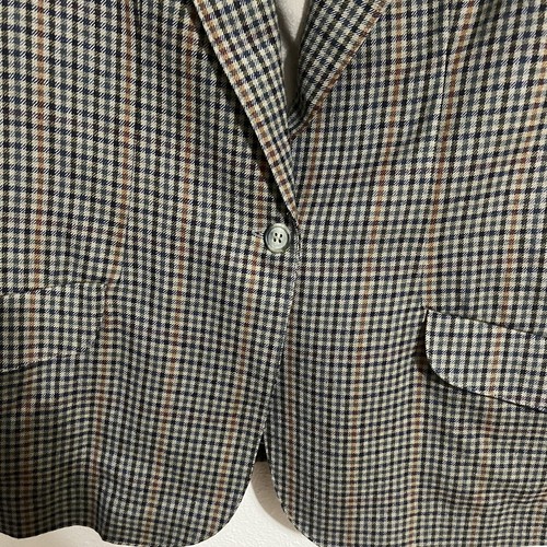 Handcrafted By Evan Picone green and brown wool women’s blazer Size M - Picture 2 of 4