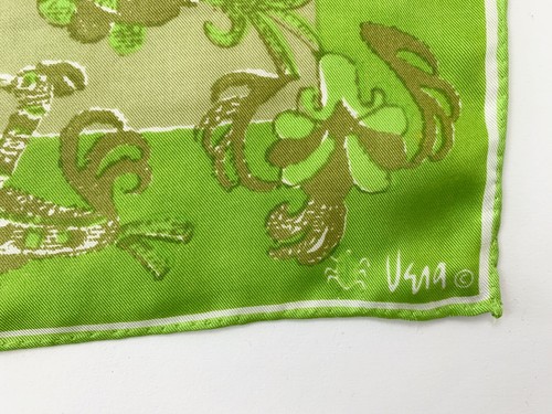 Vintage 1960s VERA Silk Scarf Neumann Rectangle Ladybug Birds Flowers Japan - Picture 3 of 7