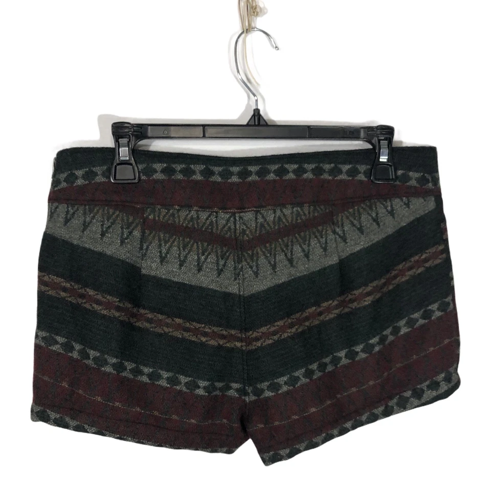 Free People Womens Size 6 Multi-Color Geometric Wool Blend Casual Shorts - Image 2 of 2