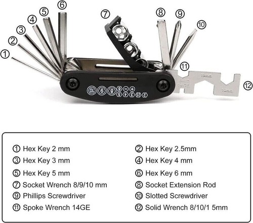 Tool Kit Honda CRF450RWE CRF450RX CRF450X CRF50F CRF70F CRF80F CS65 CS90 Tools - Picture 6 of 16