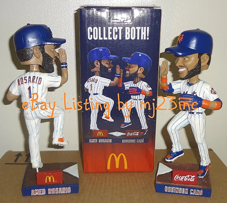 AMED ROSARIO ROBINSON CANO BOBBLEHEAD NEW YORK METS SGA HIGH FIVE SET YANKEES Foto 2 de 3