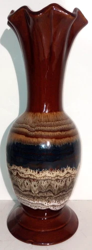 Royal Haeger 1950's 11 inch Vase Blended Drip Glaze Made in U.S.A.