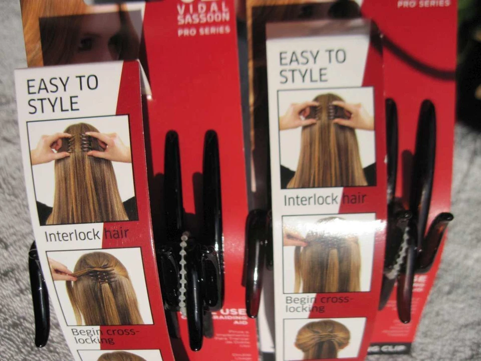 Vidal Sassoon Doble Uso Clip Trenzado Ayuda Cruzado Enclavamiento Trenza de Cabello Updo Pro Foto 2 de 4