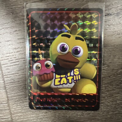2023 FIVE NIGHTS AT FREDDY'S CHICA & Cupcake PLUSH HOLOGRAPHIC STICKER Surreal