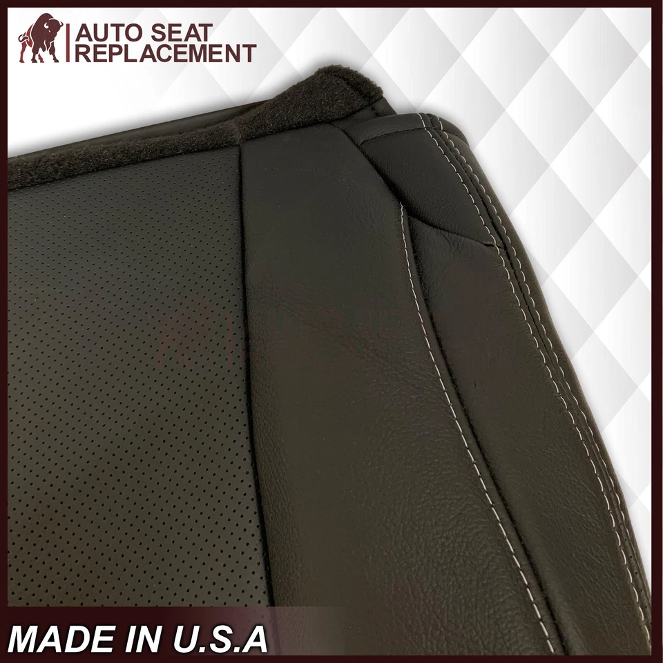 For 2009 - 2012 Dodge Ram 2500 3500 Laramie Seat Covers Dark Gray Leather - Image 3 of 4