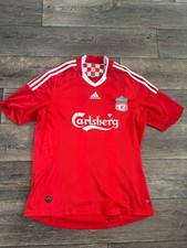 Vintage adidas Liverpool Football Club LFC 2008 home jersey Carlsberg medium red