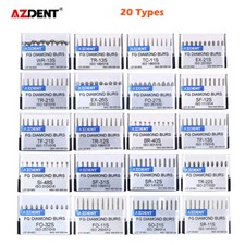AZDENT Dental Super Coarse Diamond Bur Drill for High Speed Handpiece 20 Types
