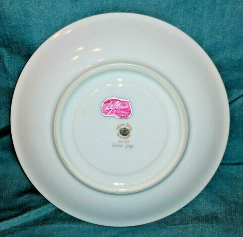 Lefton Blue Joy Jay Plate Cup Saucer Set E2167 E2168 Hand-Painted Bird Vintage - Picture 11 of 12