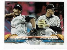 2018 TOPPS MINI ON DEMAND PINK US77 ELIESER HERNANDEZ +  #d 04/25 MIAMI MARLINS