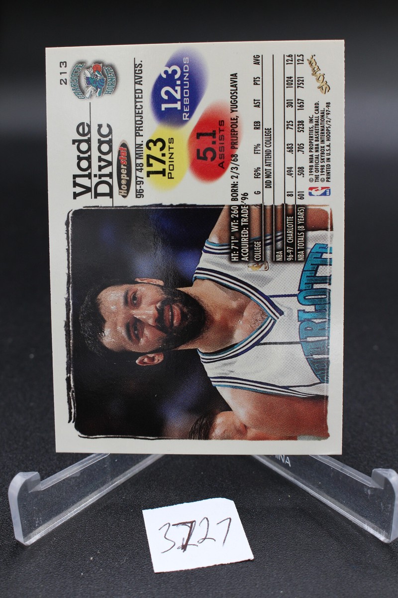 1997-98 Hoops Charlotte Hornets Basketball Card #213 Vlade Divac