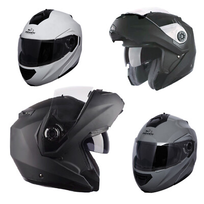 Motorradhelm Klapphelm Motorrad Helm mit Visier- und integriertem Sonnenschutz