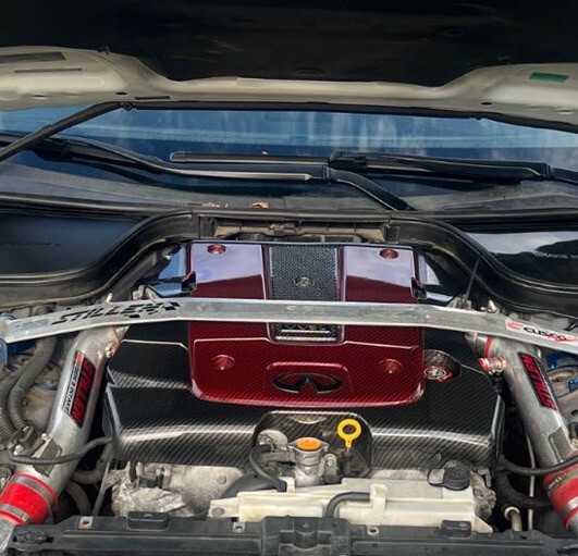 infiniti g37 engine cover carbon Fiber eBay