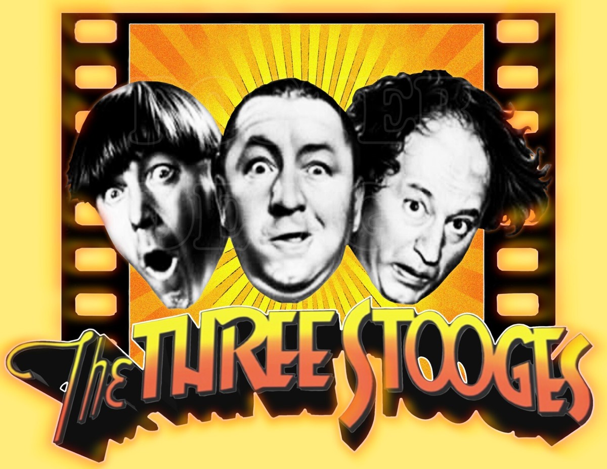 THREE STOOGES - Original Custom Art Poster - Funny TV Show | eBay