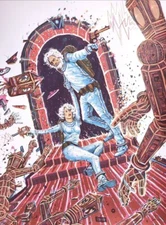 x/53 Zeb Love Screen Print Sci Fi Art "At the Door" BNG Signed #'d + Bonus Print