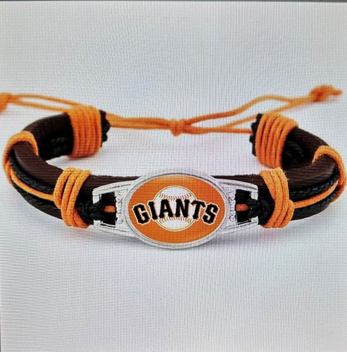 BRACCIALE SAN FRANCISCO GIANTS MLB TEAM STILE BOHEMIEN CON CUSTODIA ARGENTO!! - Foto 1 di 2