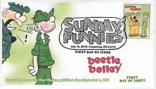AO 4467-4, 2010, Sunday Funnies, Pictorial Postmark, Add-on Cachet, First Day Co