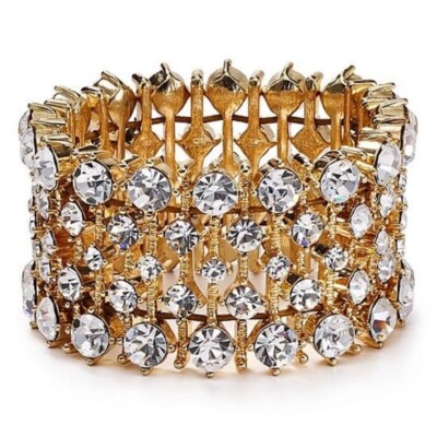 ABS by Allen Schwartz Stone Stretch Cuff bracelet NWT $95