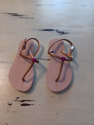 Havaianas Youth Girl Flip Flops Size 2Y new pink
