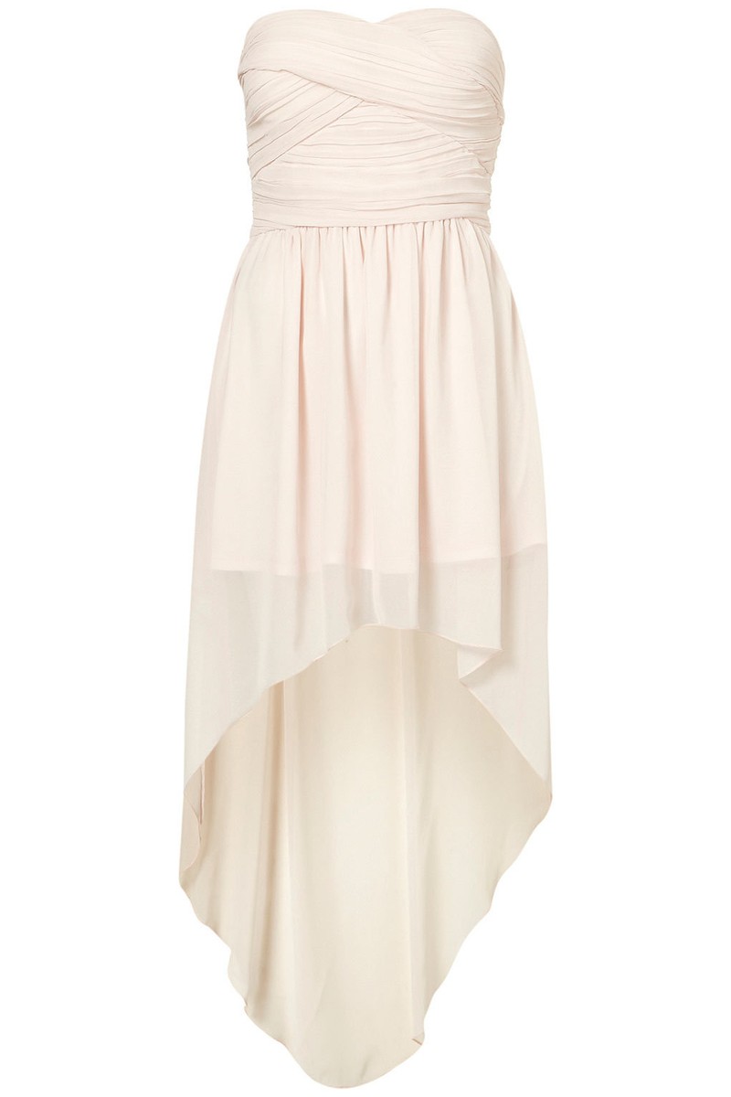 Robe Bandeau TopShop En Mousseline - Citron - Taille UK 14 - Longueur Mulet - Neuf Avec étiquettes