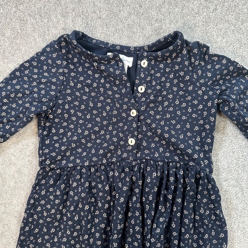 Ralph Lauren Conjunto Floral Vestido y Bloomers A Juego Bebé Niña 9 Meses Azul Marino - Imagen 2 de 7