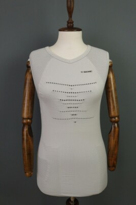 X-Bionic Gray Sleeveless Top Jersey Base Layer Thermo Tank Short Size L/XL