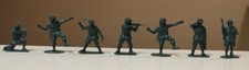 WWII U.S. Paratroopers - 7 figures in 6 poses - 45 mm