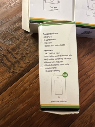 3x TOPGREENER TD0S5-W MOTION DETECTOR SENSOR LIGHT SWITCH 500W-WHITE-FREE SHIP - Picture 3 of 7